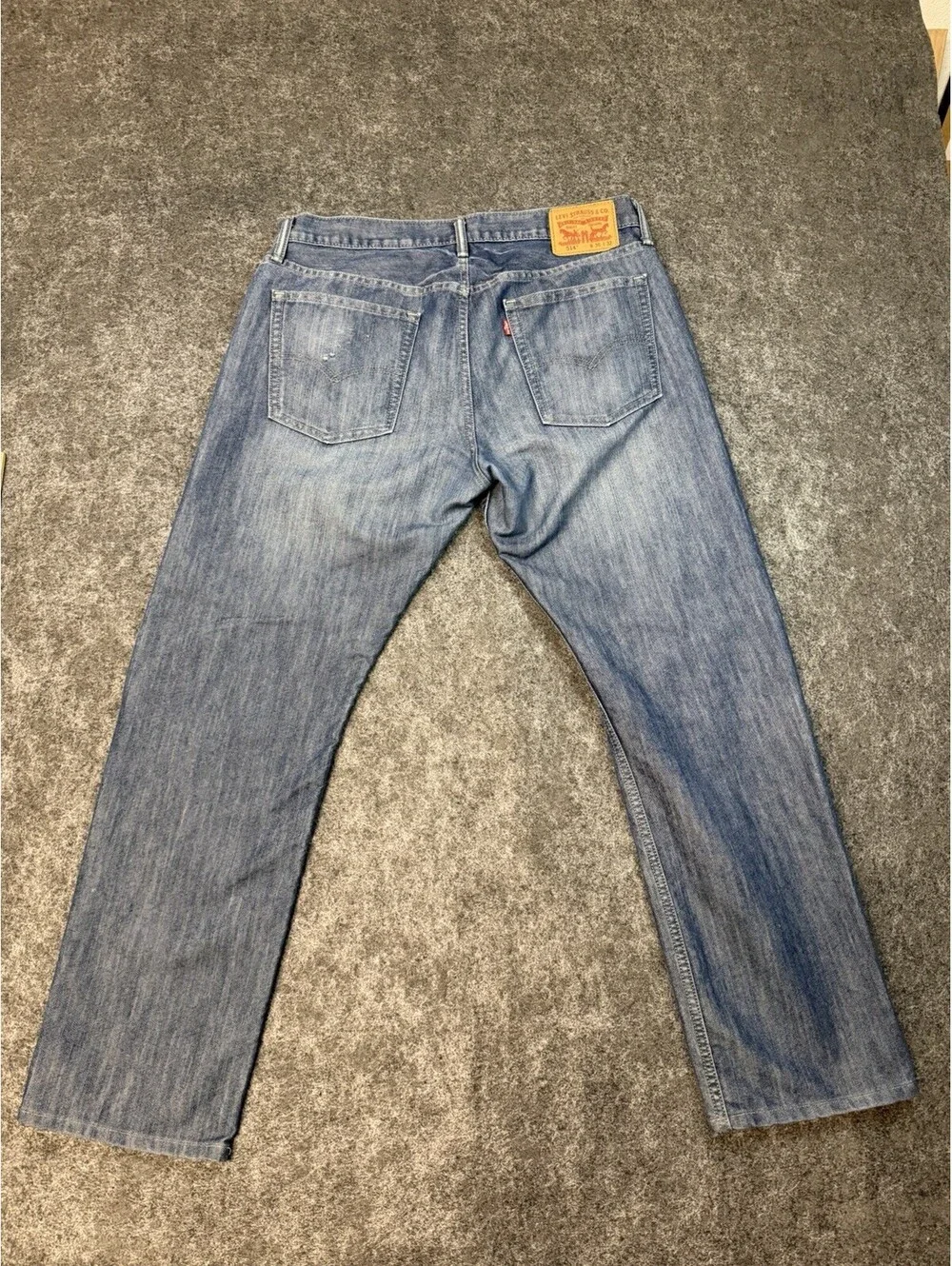 Levi’s 514 Straight Jeans Mens 36x32 Light Wash Denim Red Tab Cotton